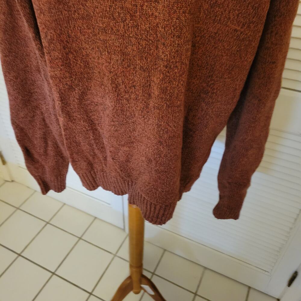Earth Tone Cotton Woven Sweater Croft and Barrow Women XL Crewneck Pullover 90s - Picture 6 of 7